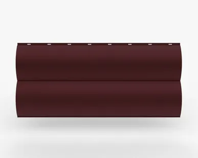 фото Сайдинг Металлический сайдинг «Бревно» 0.47-0.50 мм RAL 3005, Винно-красный