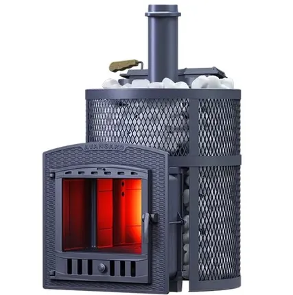 Фото №0 Чугунная печь для бани Авангард ЗК 35 (П2) Ураган в сетке