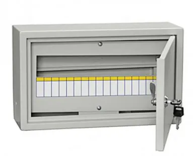 фото Щит навесной металлический ЩРн-18з IP31 с замком ИЭК