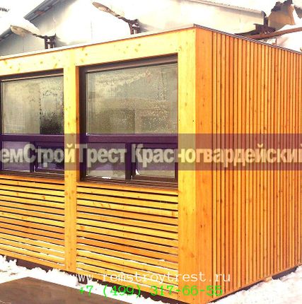 Фото №2 Киоск для торговли, Эко стиль, бруски лиственницы