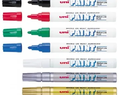 фото Маркер строительный по металлу, цвет белый