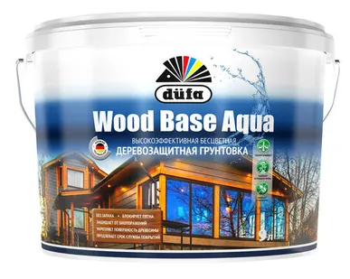 фото Dufa Wood Base AQUA / Дюфа Вуд Бейс АКВА Грунт с биоцидом для дерева и OSB смолоблокирующий