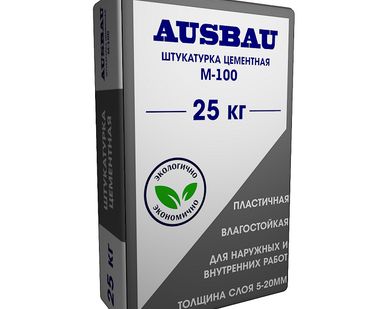 фото Смесь штукатурная М100 25 кг Ausbau