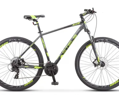 фото Горный (MTB) велосипед STELS Navigator 930 D 29 V010 антрацитовый/черный/лайм 16,5" рама