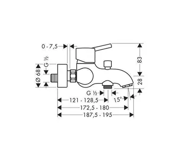 фото Hansgrohe Talis S 32420000 смеситель для ванны