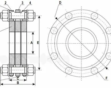 фото Соединение изолирующее фланцевое ИФС Ду25 Ру40 ст.20 к фланцам по ГОСТ 33259-2015 тип 11