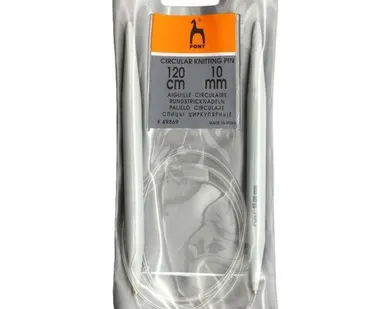 фото 49869 Спицы вязальные круговые 10,00мм*120см, пластик PONY