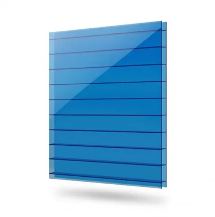 Фото №2 Сотовый поликарбонат WOGGEL Синий 4 мм (2,1*12 м)