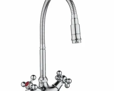 фото Дисма Смеситель для кухни "Juguni" двуручный, с гибким изливом 0402.980