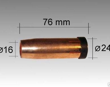 фото Газовое сопло коническое D16,0/76,0мм