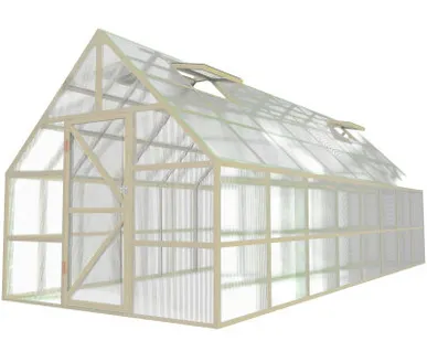 фото Теплица английская ЧЕЛСИ 3х8 м, цвет Слоновая кость (RAL 1015)