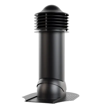 Фото №0 Труба вентиляционная d-150 мм h-650 мм утепленная для мягкой кровли при монтаже Viotto (RAL 9005)