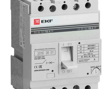 фото Выключатель автоматический 3п 160/160А 35кА ВА-99 PROxima EKF mccb99-160-160