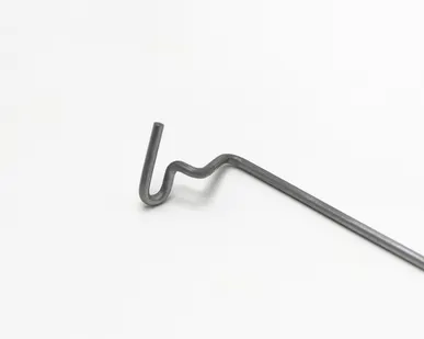 фото Крючок одинарный на экономпанель, L=250мм d-5мм, цинк