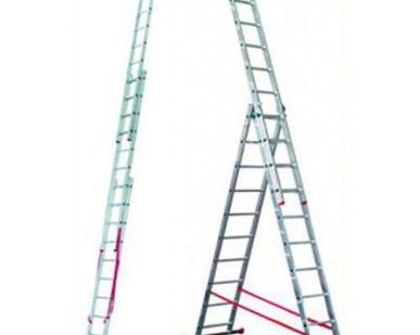 фото Лестница трехсекционная алюминиевая RIGGER 3x16 (4,43. -11,43м.)