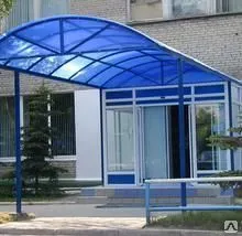 фото Навес для крыльца из металла