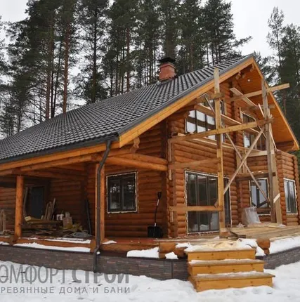 Фото №0 Строительство домов из оцилиндрованного бревна