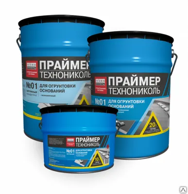 Фото №0 Праймер битумный ТЕХНОНИКОЛЬ №01 (концентрат), ведро 20 л