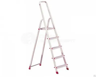 фото CORDA Cвободностоящая стремянка Krause 5 ступ. 000729 Krause