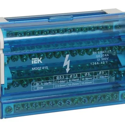 Фото №0 ШИНА 'N' на DIN в корпусе (кросс-модуль) ШНК 4х15 3L+PEN IEK