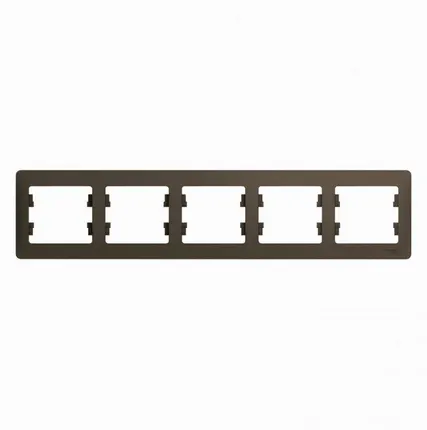Фото №0 Рамка 5-м Glossa горизонт. шоколад SchE GSL000805