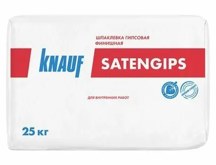 Фото №0 Шпаклевка кнауф-сатенгипс, гипсовая финишная, 25кг