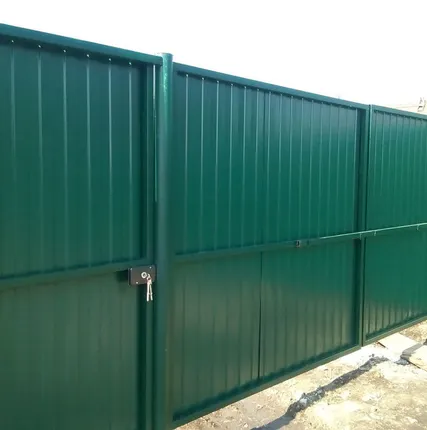 Фото №0 Ворота из профнастила &quot;Эконом&quot; ШхВ 4000х2000