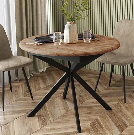 Фото №0 Обеденный стол Орфей 49.1 (01) Дуб Табако-Черный