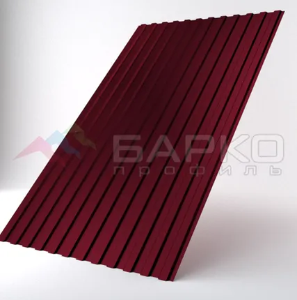 Фото №0 Профлист С-10 -1170 мм (1100 мм) 00000312/5 Винно-красный RAL 3005 Полиэстер 0.5