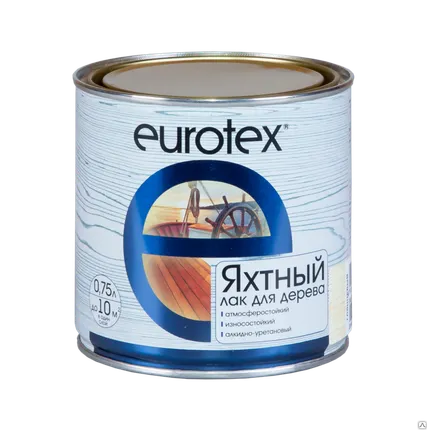 Фото №0 Лак яхтный &quot;Eurotex&quot; глянцевый 0,75л.