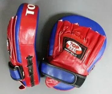 фото Лапа боксерская натуральная кожа изогнутая