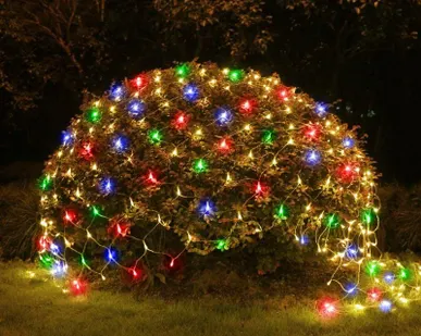 фото Гирлянда Сеть 150 LED на солнечной батарее мультиколор 2мх1.35м ERAUF024-16 ЭРА Б0044225