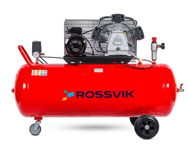 фото Компрессор ROSSVIK СБ4/С-200.LB40, 580 л/мин, 10 бар, ресивер 200 л, 380 В/3 кВт, красный