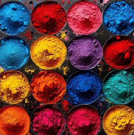 Фото №0 Порошковая краска "Лак с золотыми блестками" полиэфирная гладкая глянцевая /ICONIC/15 кг