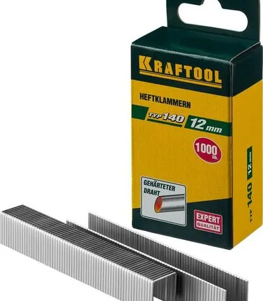 Фото №0 KRAFTOOL тип 140 (G/11/57) 12 мм, 1000 шт, калибр 20GA, скобы для степлера (31680-12)