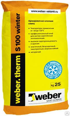Фото №0 Weber.therm S100 Winter Армировочно-клеевая смесь для систем теплоизоляции