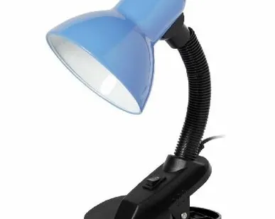 фото Smartbuy Настольный светильник Smartbuy Е27 с прищепкой Blue в пакете (SBL-DeskL01-Blue)
