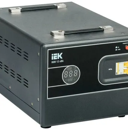 Фото №0 Стабилизатор напряжения 1ф 12кВА HUB переносной IEK IVS21-1-012-13