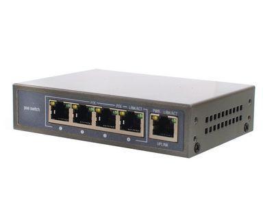 фото POE коммутатор (switch) 4 портов 48V 60W