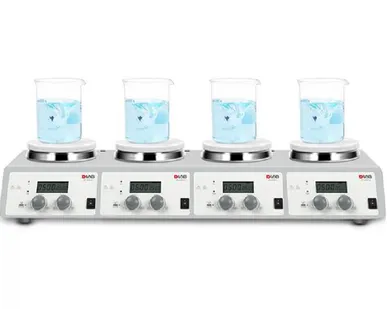 фото Мешалка магнитная DLAB MS-H340-S4 (4-местная, 4х10 л, 200...1500 об/мин, 340 °С), арт. 8030271110