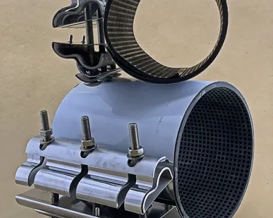 фото Сансфера. Хомуты. Муфты. Инженерная сантехника