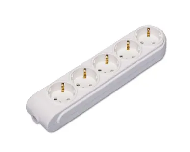 фото Колодка удлинителя 5-м с заземл. защ. шторки Makel N5210000