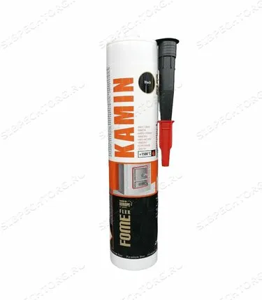 Фото №0 Герметик жаростойкий черный 1500С,300мл Kamin Fome Flex