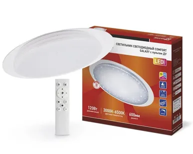 фото Светильник светодиодный COMFORT GALAXY 120Вт 230В 3000-6500К 9600лм 600х85 мм с пультом ДУ IN HOME 4690612035079