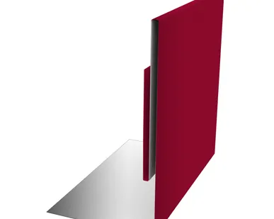 фото Планка приемная оконная 0,45 PE с пленкой RAL 3003 рубиново-красный