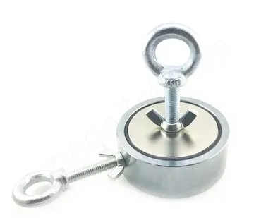 фото Двусторонний сильный поисковый неодимовый магнит F = 200 кг