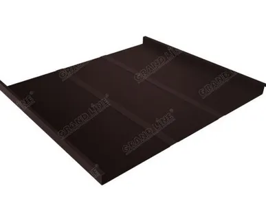 фото Фальц двойной стоячий Профи GL 0,5 Quarzit lite с пленкой RAL 8017, м2 Gran