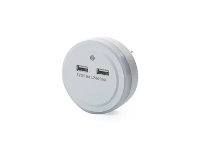 фото Розетка - USB хаб на 2 выхода TD-05 с датчиком света