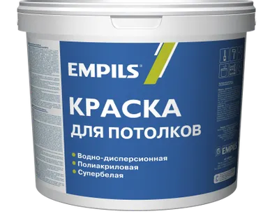 фото Краска для потолков супербелая водно-дисперсионная EMPILS 13кг