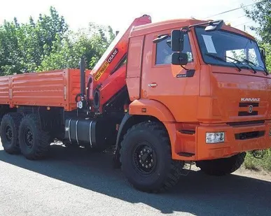 фото Камаз 43118 манипулятором кму Palfinger PK15500A